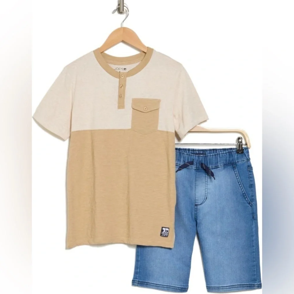 Kids' Henley T-Shirt & Shorts Set ‎ Boys 6